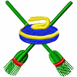 Curling Rocks Embroidery Design 12 Curling Rocks Embroidery Design 12